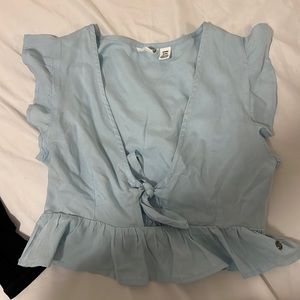 light blue roxy top